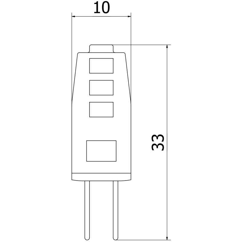 Mexen Oris LED lemputė G4, 1,5W, Šilta - 3000K, 185 lm - L115-G4-0130-01