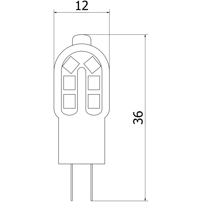 Mexen Oris LED lemputė G4, 1,5W, Šilta - 3000K, 140 lm - L115-G4-0130-03