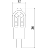 Mexen Oris LED lemputė G4, 1,5W, Šilta - 3000K, 140 lm - L115-G4-0130-03