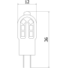 Mexen Oris LED lemputė G4, 1,5W, Neutralus - 4000K, 145 lm - L115-G4-0140-03