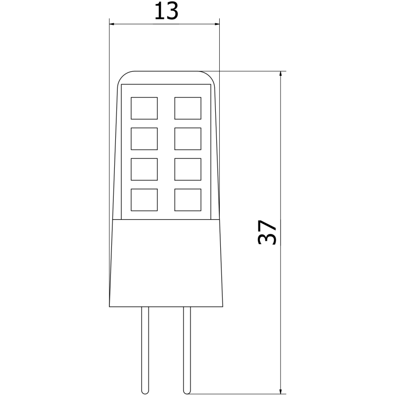 Mexen Oris LED lemputė G4, 2,5W, Šalta - 6500K, 320 lm - L115-G4-0265-01