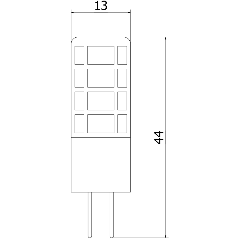 Mexen Oris LED lemputė G4, 3W, Šilta - 3000K, 360 lm - L115-G4-0330-01
