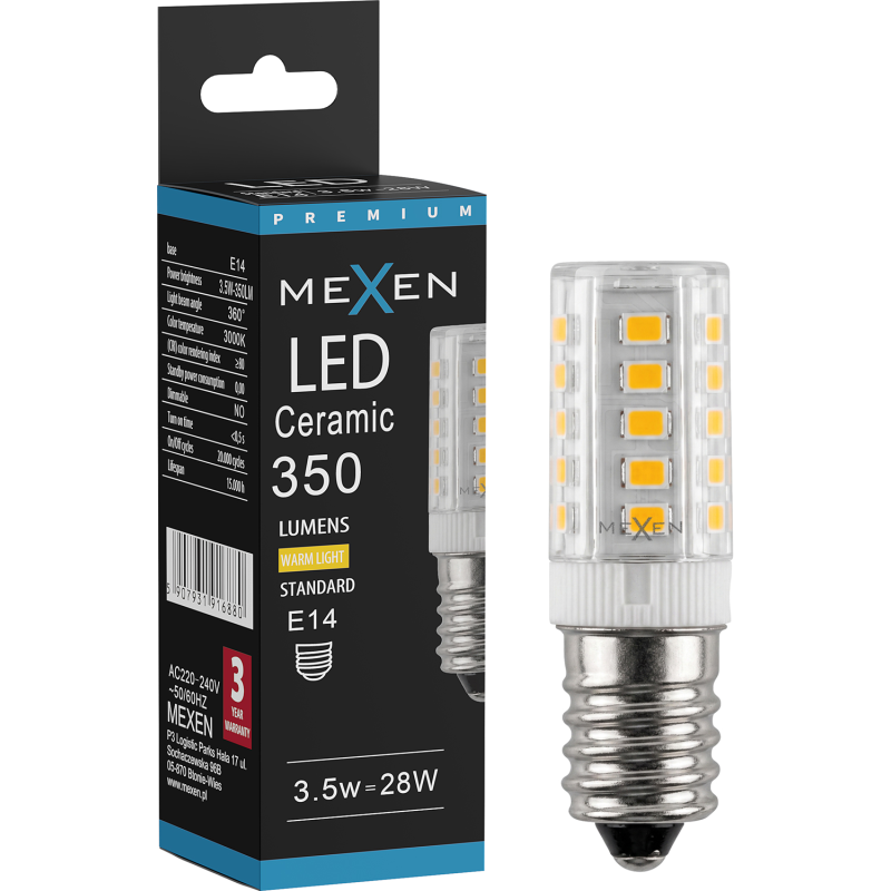 Mexen Aura LED lemputė E14, 3,5W, Šilta - 3000K, 350 lm - L121-E14-0330-01