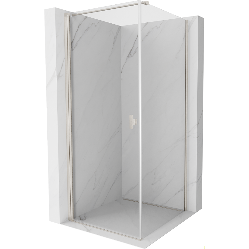 Mexen Mist-B varstoma dušo kabina 90 x 90 cm, permatomas, valcuotas nikelis - 8A2T-090-090-97-00
