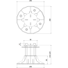 Mexen UniC reguliuojamas terasos laikiklis plokštėms 140-220 mm - C9902-140-220