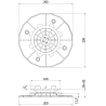 Mexen UniC savireguliuojantis savaime išsilyginantis terasos atrama plytoms 30-45 mm - C9903-030-045