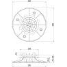 Mexen UniC savaime išsilyginantis reguliuojamas terasų laikiklis plytelėms 45-80 mm - C9903-045-080