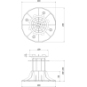 Mexen UniC savaime išsilyginantis reguliuojamas terasos laikiklis plytelėms 150-230 mm - C9903-150-230