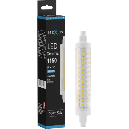 Mexen Vega LED lemputė, R7S, 10W, šalta - 6500K, 1150 lm - L125-R7S-1065-02