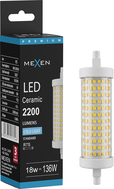 Mexen Vega Reguliuojama LED lemputė R7S, 18 W, Šalta - 6500K, 2200 lm - L125-R7S-1865-02