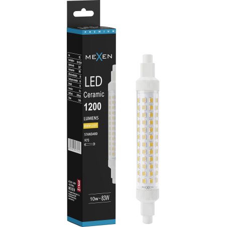 Mexen Vega LED lemputė R7S, 10W, Šilta - 3000K, 1200 lm - L126-R7S-1030-02
