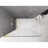 Mexen Kioto-P L dušo pertvara Walk-in 110 x 200 cm, skaidri 8 mm, šlifuota auksinė - 800-110-103-55-00-P