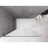 Mexen Kioto-P L dušo siena Walk-in 110 x 200 cm, skaidri 8 mm, pistoletinis metalas - 800-110-103-95-00-P