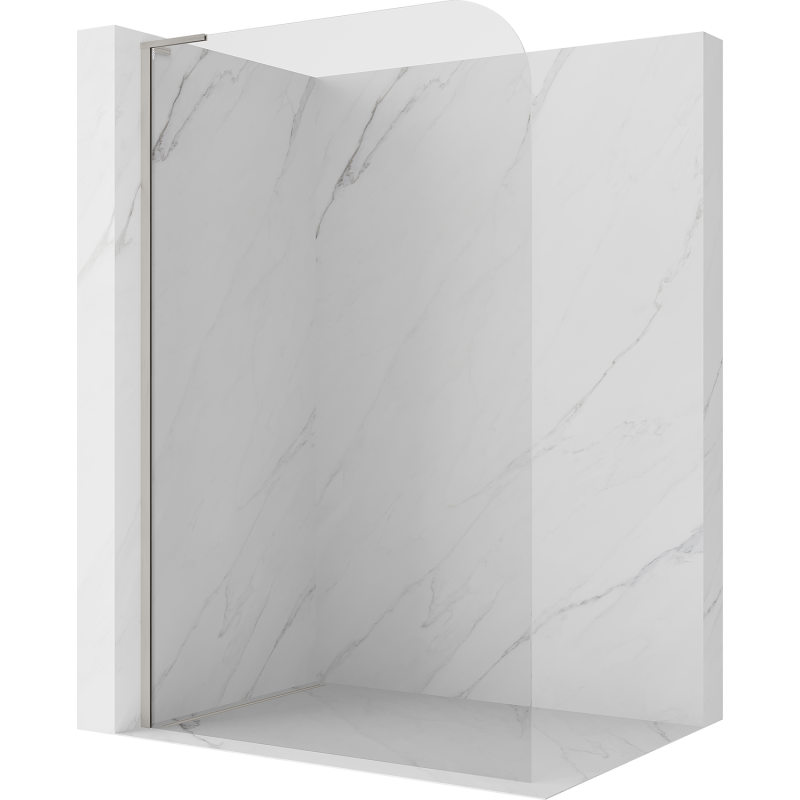 Mexen Kioto-P L dušo siena Walk-in 120 x 200 cm, skaidri 8 mm, šlifuotas nikelis - 800-120-103-97-00-P