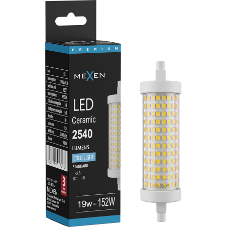 Mexen Vega LED lemputė R7S, 19W, Šaltas - 6500K, 2540 lm - L126-R7S-1965-02