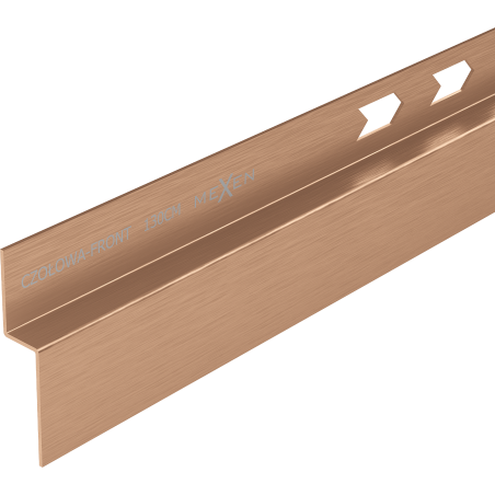Mexen Line-B priekinė dušo sienelė 130 cm, šlifuotas varis - 186503130U