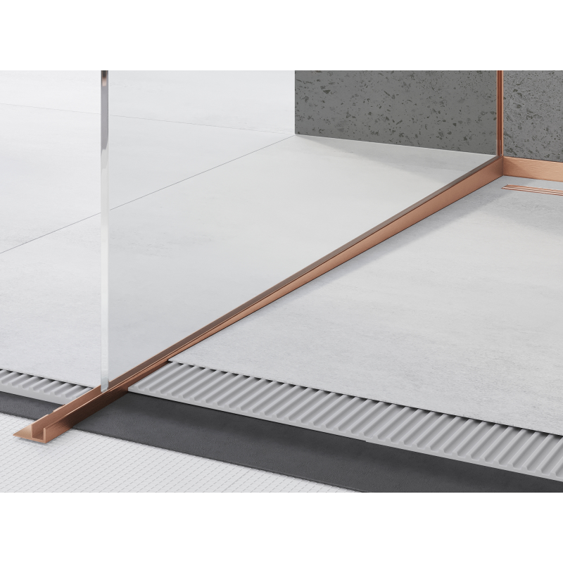 Mexen Line-B nuleidžiama juosta stiklui 120 cm kairė, šlifuotas varis - 186504120L