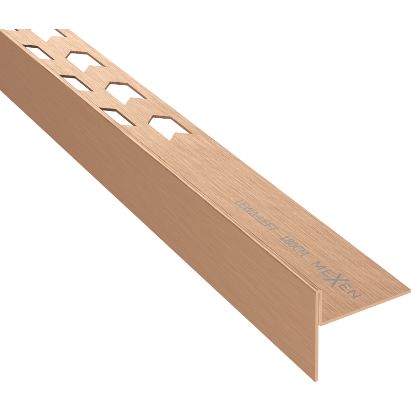 Mexen Line-B 180 cm ilgio kairysis grindų kritimo profilis, šlifuotas varis - 186501180L
