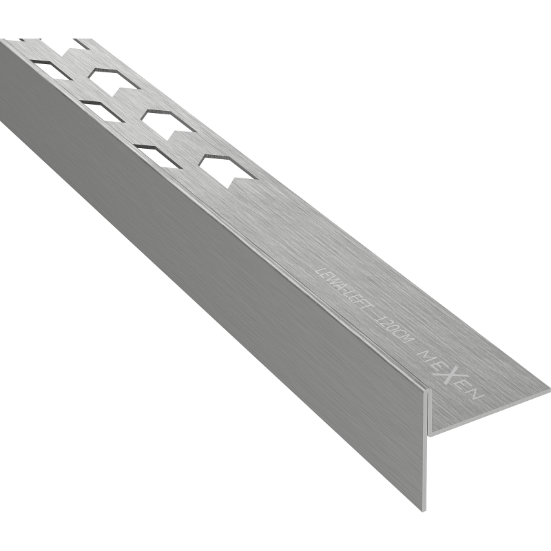Mexen Line-B grindų nuolydžio juosta 120 cm kairė, šlifuota pilkai pilka - 186601120L