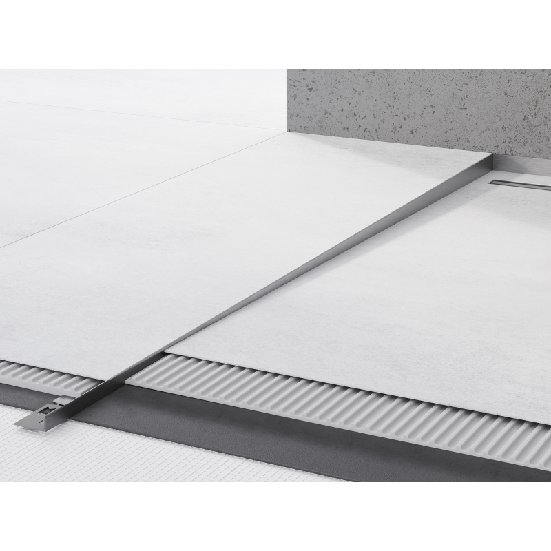 Mexen Line-B grindų nuolydžio juosta 120 cm kairė, šlifuota pilkai pilka - 186601120L