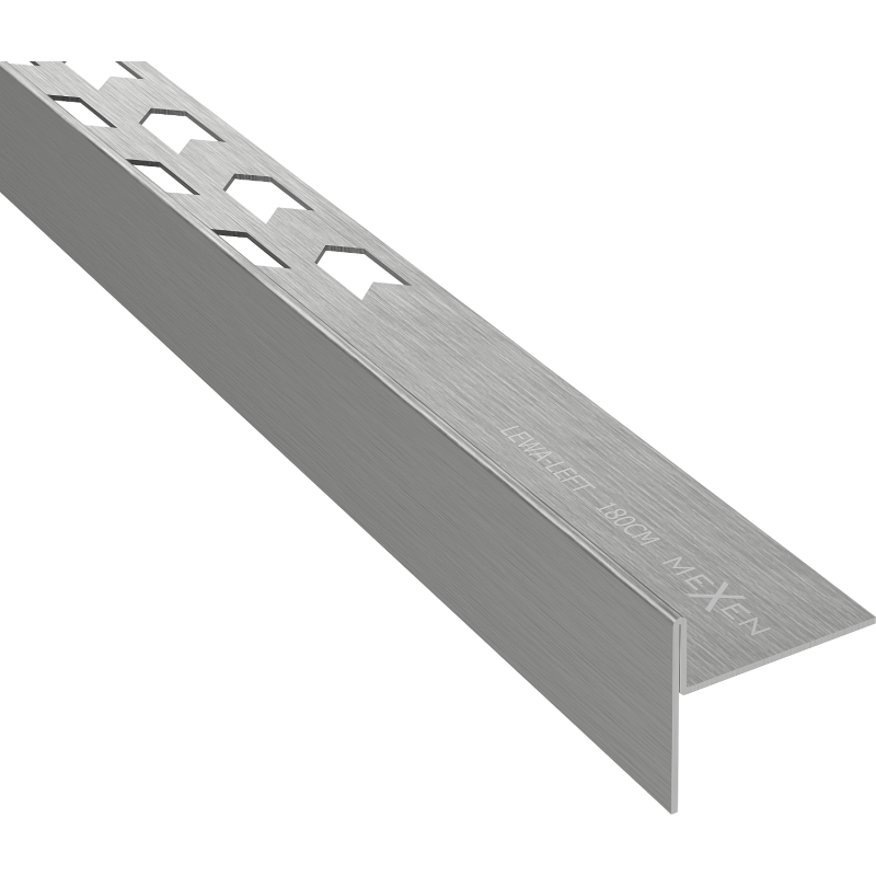 Mexen Line-B grindjuostė su nuolydžiu 180 cm kairė, šepečiuota ginklų pilka - 186601180L