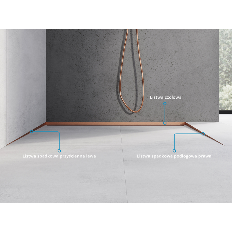 Mexen Line-B grindjuostė nuožulni 120 cm dešinė, valcuota varis - 186501120R