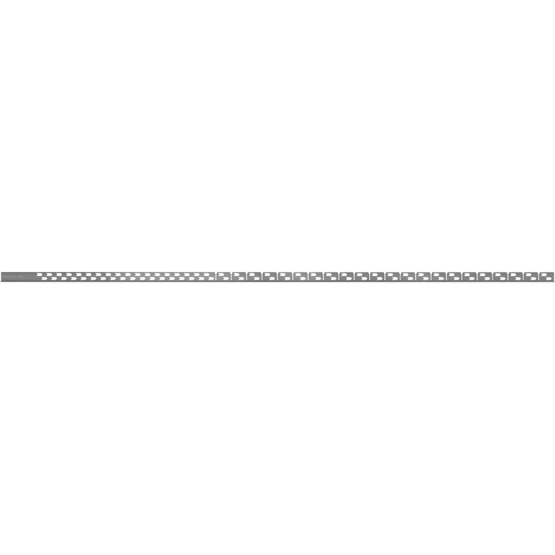 Mexen Line-B 180 cm dešinė grindų nuolydinė juosta, šlifuota pilkos ginklo spalvos - 186601180R