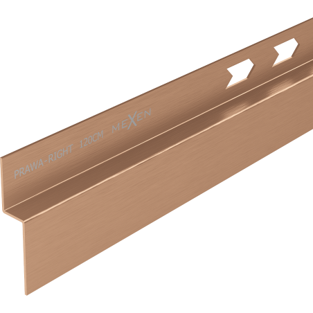Mexen Line-B teisminis sieninis apvadas 120 cm dešinysis, šlifuotas varis - 186502120R