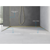 Mexen Line-B lašelis stiklo 120 cm kairė, auksinė - 185004120L