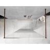 Mexen Kioto laisvai stovinti 110 x 200 cm dušo sienelė, ombre balta 8 mm, rožinis auksas - 800-110-002-60-86