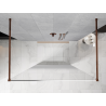 Mexen Kioto laisvai stovinti dušo sienelė 120 x 200 cm, balta ombre 8 mm, rožinis auksas - 800-120-002-60-86