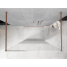 Mexen Kioto laisvai stovinti dušo sienelė 100 x 200 cm, balta ombrė 8 mm, šepečiu valyta varis - 800-100-002-65-86