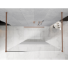 Mexen Kioto laisvai stovinti dušo sienelė 140 x 200 cm, balta ombre 8 mm, šepečiu valyto vario apdaila - 800-140-002-65-86
