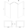 Mexen Lunar pertvara dušui Walk-in dešinė 80 x 200 cm, permatoma 8 mm, šlifuotas varis - 830-080-000-65-00-P