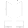 Mexen Lunar L Dušas siena Walk-in dešinė 110 x 200 cm, skaidri 8 mm, chrominė - 830L-110-000-01-00-P
