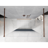 Mexen Kioto laisvai pastatoma dušo pertvara 120 x 200 cm, ombre mėlyna 8 mm, rožinis auksas - 800-120-002-60-46