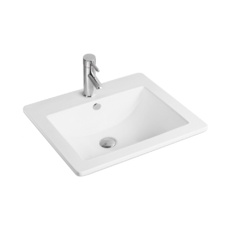 Mexen Lora įleidžiamas į stalviršį praustuvas 53 x 46 cm, baltas - 25365300