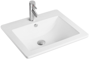 Mexen Lora įleidžiamas į stalviršį praustuvas 53 x 46 cm, baltas - 25365300