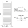 Mexen Ares vonios kambario radiatorius 1200 x 600 mm, 490 W, auksinis - W102-1200-600-00-50