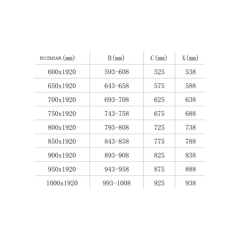 Mexen Pretoria dušo durys, varstomos, 100 cm, skaidrios, chromas - 852-100-000-01-00