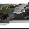 Mexen Tomas granito plautuvės dviem dubenims 800 x 500 mm, juoda, auksinis sifonas - 6516802000-77-G