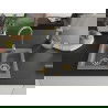 Mexen Carlos pusantrinė granitinė plautuvė 582 x 475 mm, Pilka, sifonas Auksinė - 6518581500-71-G