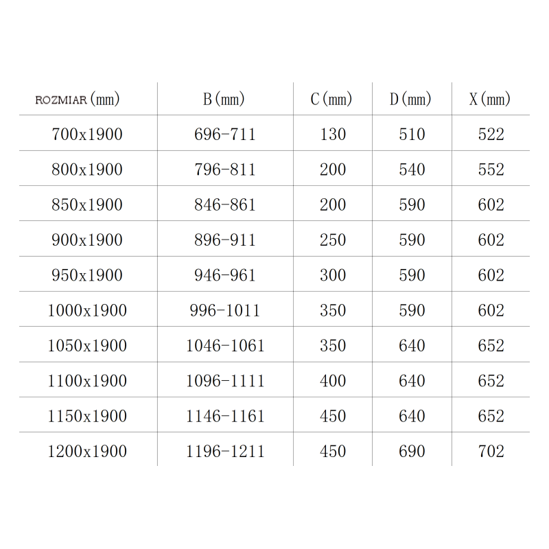 Mexen Roma varstomos dušo durys 100 cm, skaidrios, chromas - 854-100-000-01-00