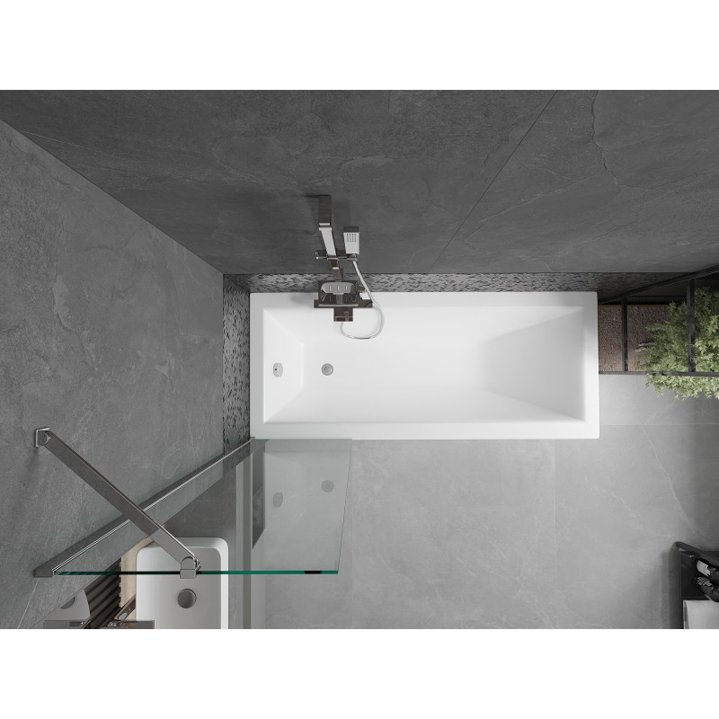 Mexen Next 1-sparnis vonia pertvara 50 x 150 cm, skaidri, chromas - 895-050-000-00-00-01