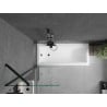 Mexen Next vonios pertvara, vieno sparno 60 x 150 cm, permatoma, juoda - 895-060-000-00-00-70