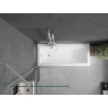Mexen Next voniai skirtas vienos dalies ekranas 70 x 150 cm, skaidrus, baltas - 895-070-000-00-00-20