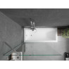Mexen Next voniai skirtas ekranas su vienu sparnu 100 x 150 cm, skaidrus, chromas - 895-100-000-00-00-01
