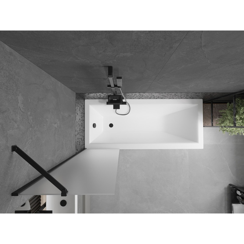 Mexen Next voniai skirtas vieno skyriaus ekranas, 50 x 150 cm, matinė spalva, juodas - 895-050-000-00-30-70