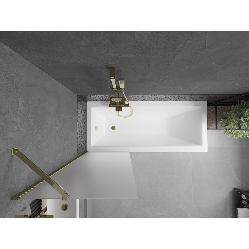 Mexen Next vonios pertvara su vienu varčia 60 x 150 cm, matinė, aukso - 895-060-000-00-30-50