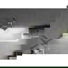 Mexen Next 1 judamosios dalies vonios sienelė 60 x 150 cm, Šerkšnas, Auksinė - 895-060-000-00-30-50